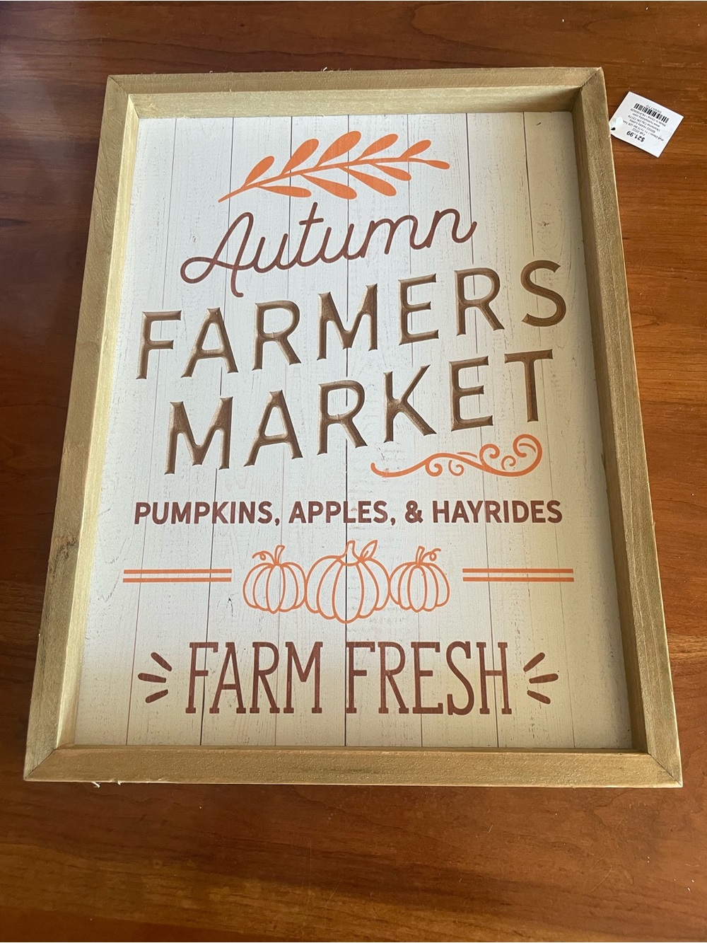 Hobby Lobby Autumn Farmers Market Wall Sign - White & Orange